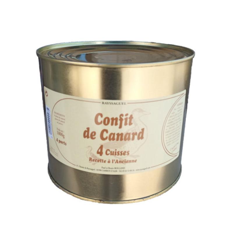 CONFIT DE CANARD  4 CUISSES (4 pers - 2000 grs)