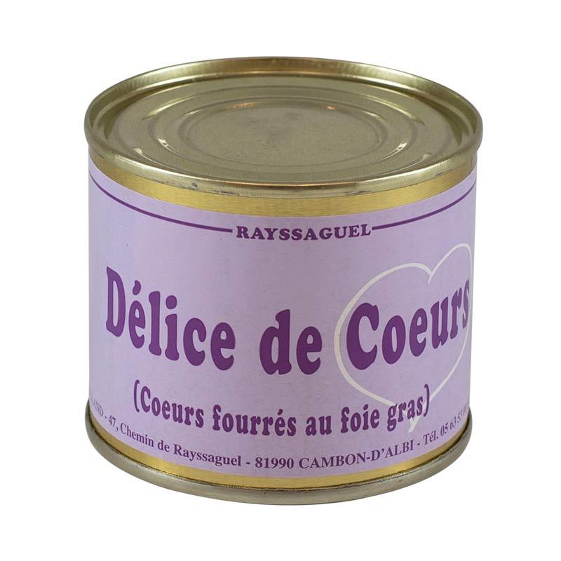 Coeurs farcis au foie gras  (4 pers - 200 grs)