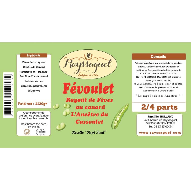 Févoulet saucisse et confit cassoulet d'autrefois